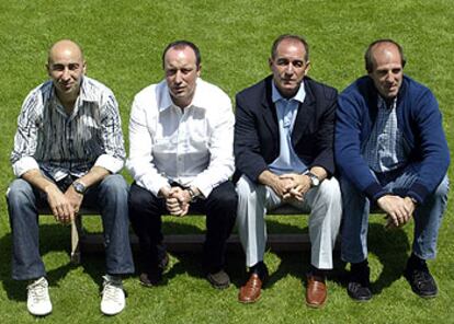 De izquierda a derecha, Pako Aiestaran, Rafa Benítez, Antonio López y José Manuel Otxotorena.