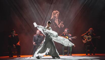 La 'bailaora' Sara Baras, en un moment del seu espectacle.