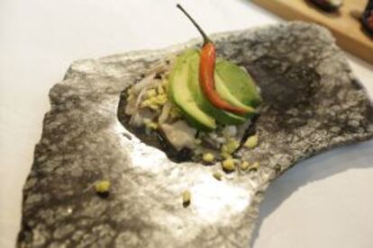 Ceviche con vinagre de frutas.