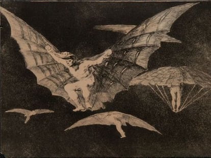 &#039;Modo de volar&#039;, disparate n&uacute;mero 13 de Goya.