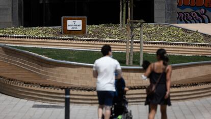 La nueva plaza Margarita Rivière, en el distrito de Les Corts de Barcelona.