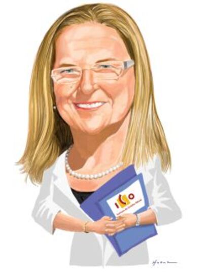 Caricatura de Irene Garrido, nueva presidenta del ICO.