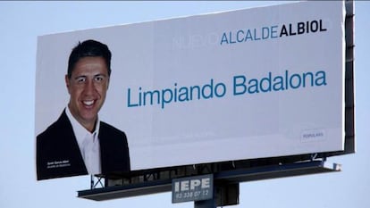 El cartell electoral d'Albiol que ha generat polèmica aquesta campanya.