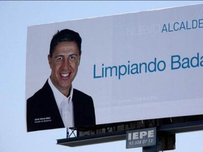 El cartel electoral de Albiol que ha generado polémica esta campaña.
