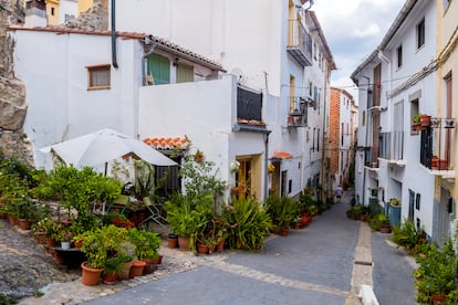 Las callejuelas en el centro de Jérica.