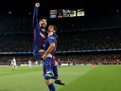 Messi marcou o segundo gol do Barcelona no clássico.