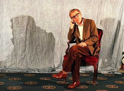El director, actor y guionista Woody Allen, durante una entrevista en Barcelona, en 1999.
