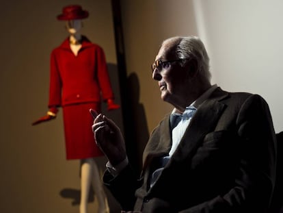 O estilista francês Hubert de Givenchy, em 2014 no Thyssen (Madri).