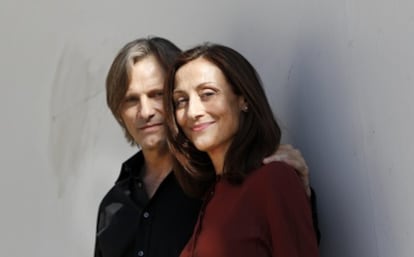 The actors Viggo Mortensen y Carme Elías.