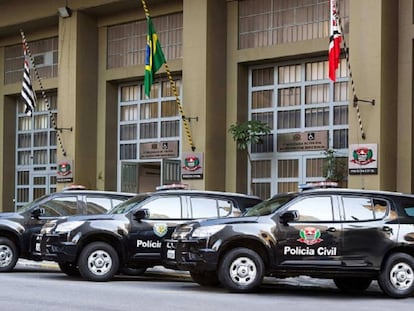 Fachada do Edifício Palácio da Polícia Civil, no centro histórico de SP 