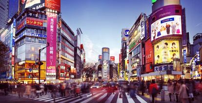 El famoso cruce de Shibuya, en Tokio.