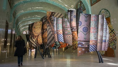 Aspecto de la museografía del rehabilitado pabellón de Sant Salvador de Sant Pau.