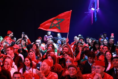 Aficionados de Marruecos seguían el partido en Casablanca