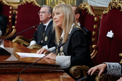 La presidenta tribunal supremo María Isabel Perelló, este jueves en Madrid. 
