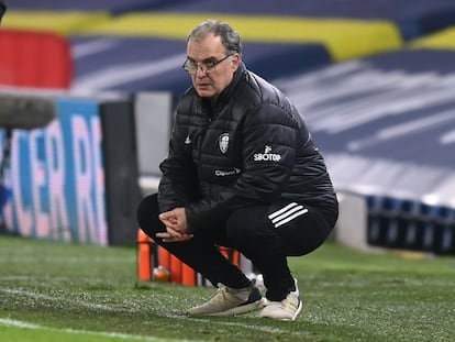 Marcelo Bielsa, durante un partido del Leeds United inglés en noviembre de 2020.