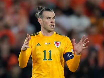 Gareth Bale, en un partido con Gales contra Países Bajos el 14 de junio en Rotterdam.
