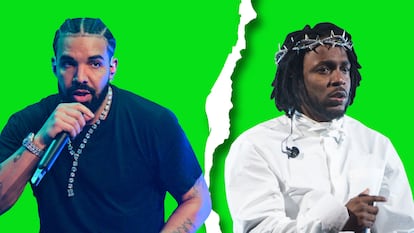 Drake y Kendrick Lamar, las dos grandes figuras (y rivales) de la música urbana.