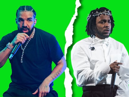 Drake y Kendrick Lamar, las dos grandes figuras (y rivales) de la música urbana.