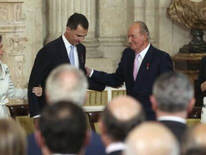 Felipe VI, durante el acto de abdicación de su padre en junio.