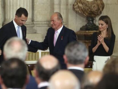 Felipe VI, durante el acto de abdicación de su padre en junio.