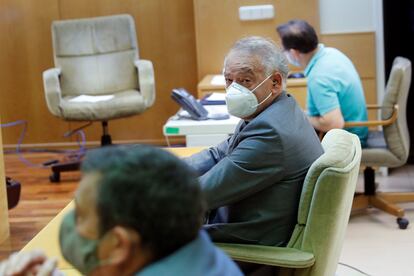 El comisario Eugenio Pino, en junio de 2020, durante la vista del juicio celebrado en la Audiencia Provincial de Madrid por el 'caso prendrive'.