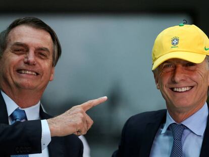 Os presidente Jair Bolsonaro e Maurício Macri.