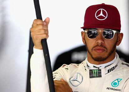 Hamilton, este viernes en Montmeló.