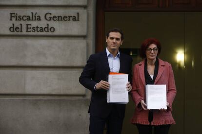 Albert Rivera con Maite Pagazaurtundúa, candidata de Cs al Parlamento Europeo.