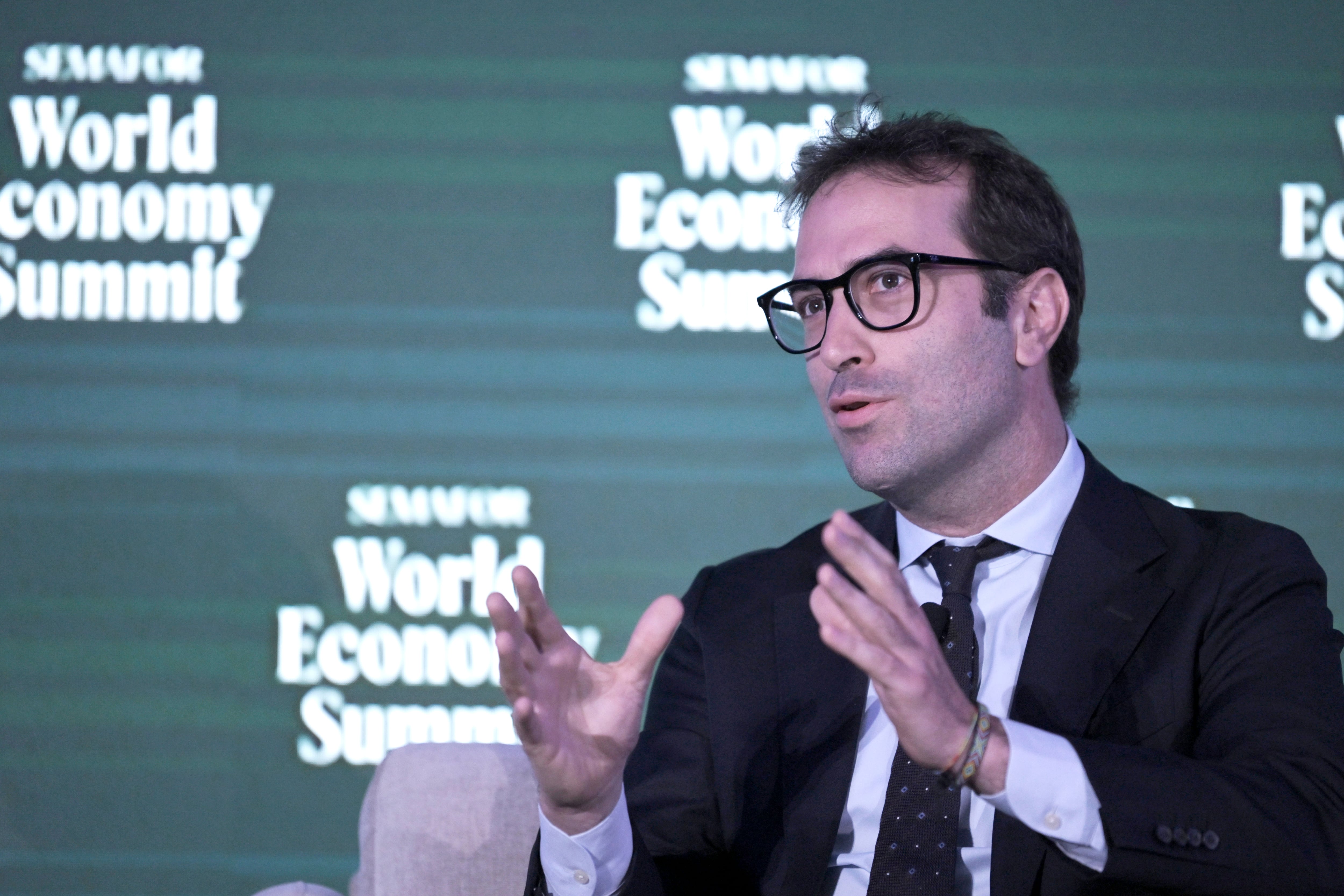 El ministro de Economía, Comercio y Empresa, Carlos Cuerpo, este miércoles en Washington.