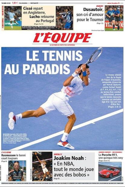 Portada de hoy del diario 'L'Èquipe'.