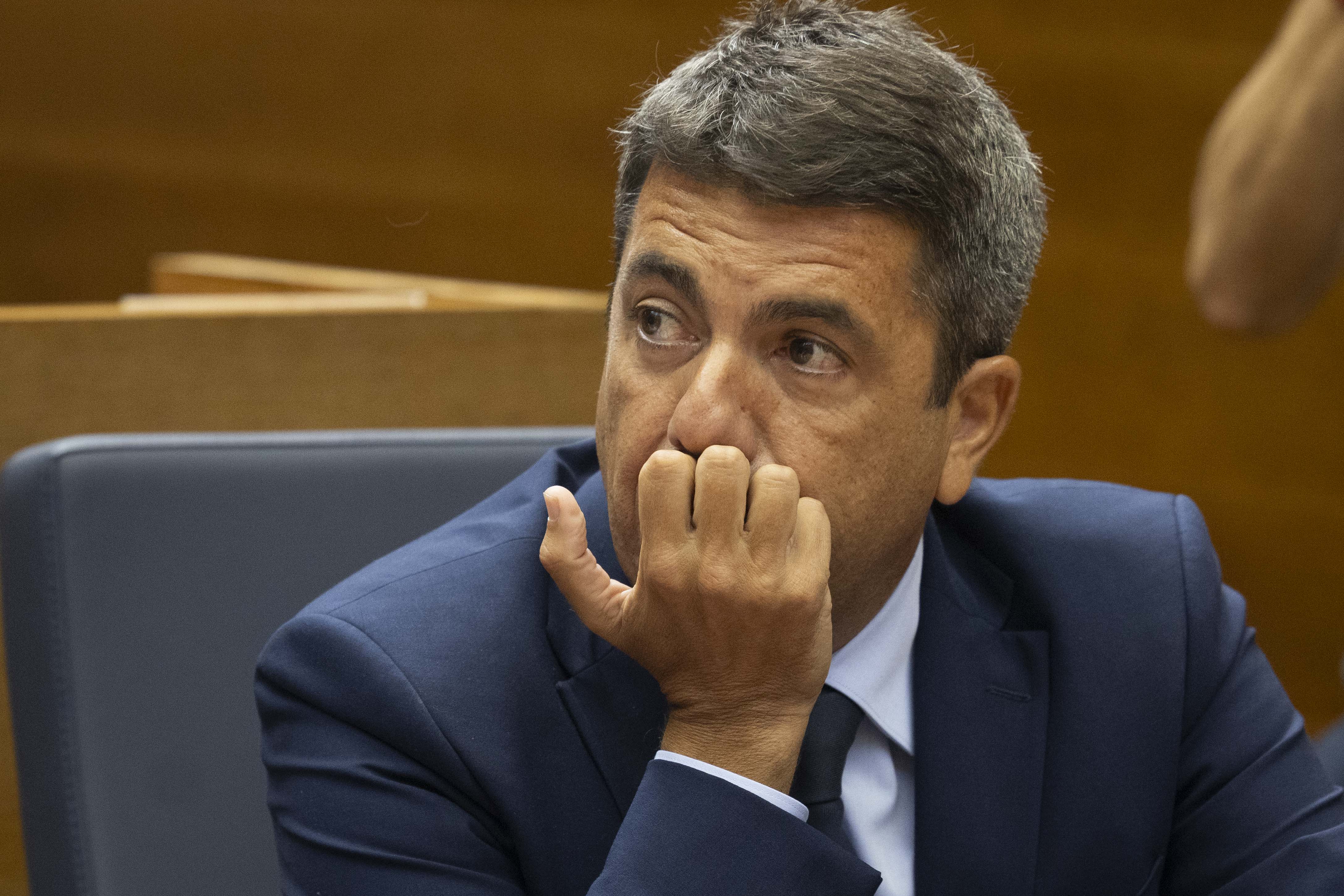 El presidente de la Generalitat, Carlos Mazón, del PP, en las Cortes Valencianas el pasado septiembre. 