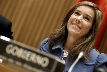 La ministra de Sanidad, Servicios Sociales e Igualdad, Ana Mato, ayer en el Congreso.