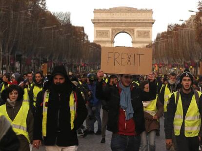 Manifestación de 'chalecos amarillos' en París el pasado día 13.
