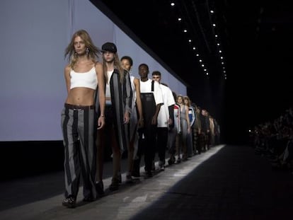 Carrusel final en el desfile de Alexander Wang.