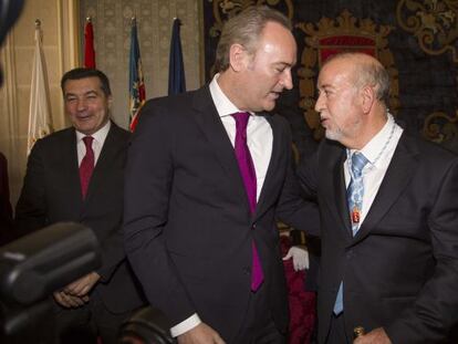 Alberto Fabra y Miguel Valor el pasado 15 de enero en el Ayuntamiento de Alicante.