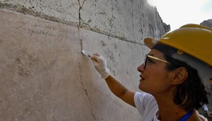 Inscripción que ha permitido volver a datar la destrucción de Pompeya.