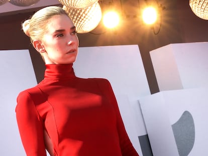 La actriz Vanessa Kirby en el Festival de Venecia, el día 5 de septiembre de 2020, donde ganó la copa Volpi.