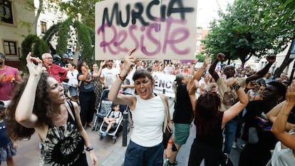 Manifestación contra el racismo en Murcia, el 21 de julio tras los acontecimientos de Torre Pacheco.