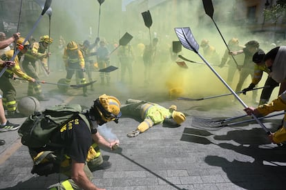 Manifestación este sábado en León contra la gestión de la Junta en materia de incendios forestales.