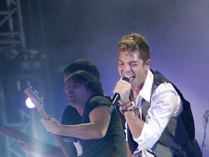 David Bisbal, durante una actuación en Almería.