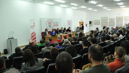 Ximo Puig con Gabilondo en el acto de la Universidad de Alicante. 