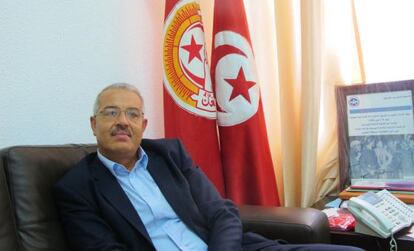 Samir Shaafi, Secretario General adjunto de la Unión General Tunecina del Trabajo (UGTT).