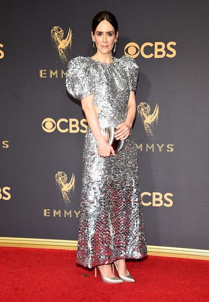 Sarah Paulson (American Crime Story/ American Horror Story) siempre huye de convencionalismos en la alfombra roja. Esta vez escogió a Carolina Herrera.