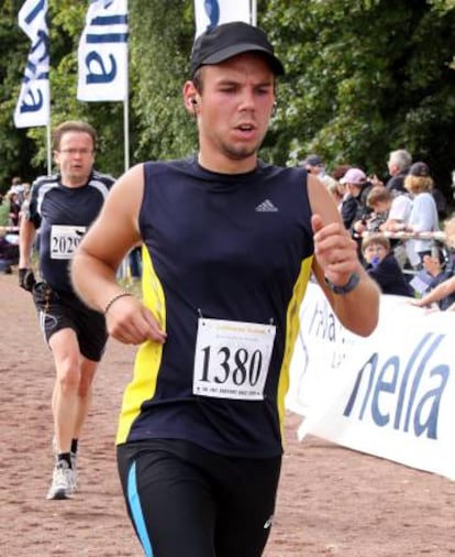 Andreas Lubitz durante uma corrida em 2009.