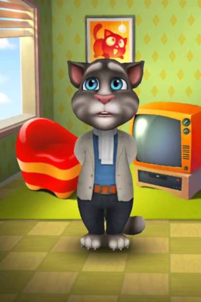 My Talking Tom es un juego basado en un gato que repite todo lo que le dice el usuario.