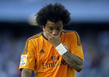 Marcelo se lamenta después del partido