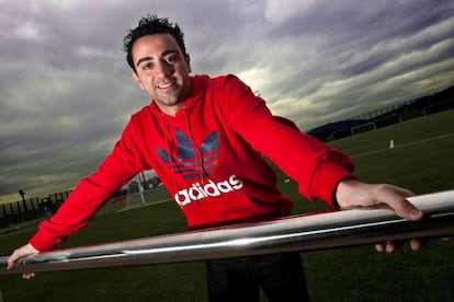Xavi Hernández, en la ciudad deportiva del Barcelona.