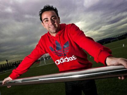 Xavi Hernández, en la ciudad deportiva del Barcelona.