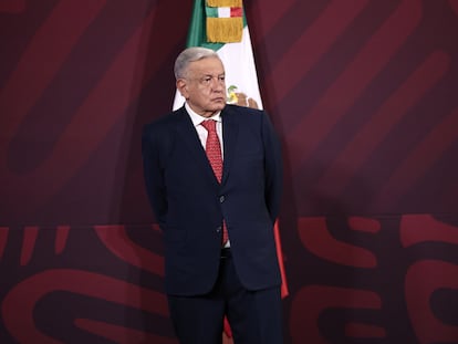 López Obradro en la conferencia de prensa del lunes 5 de junio de 2023 en Palacio Nacional.