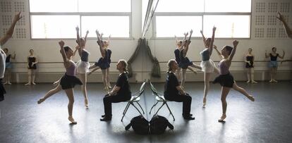 Ensayos de bailarines en el Institut del Teatre de cara al IBStage que se realiza en Barcelona. 